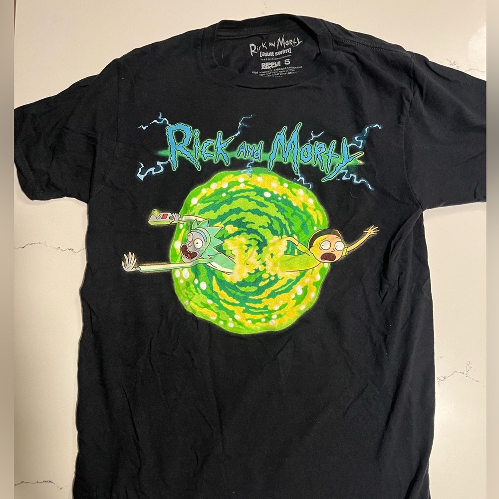 Ripple Junction Black Rick and Morty Tee